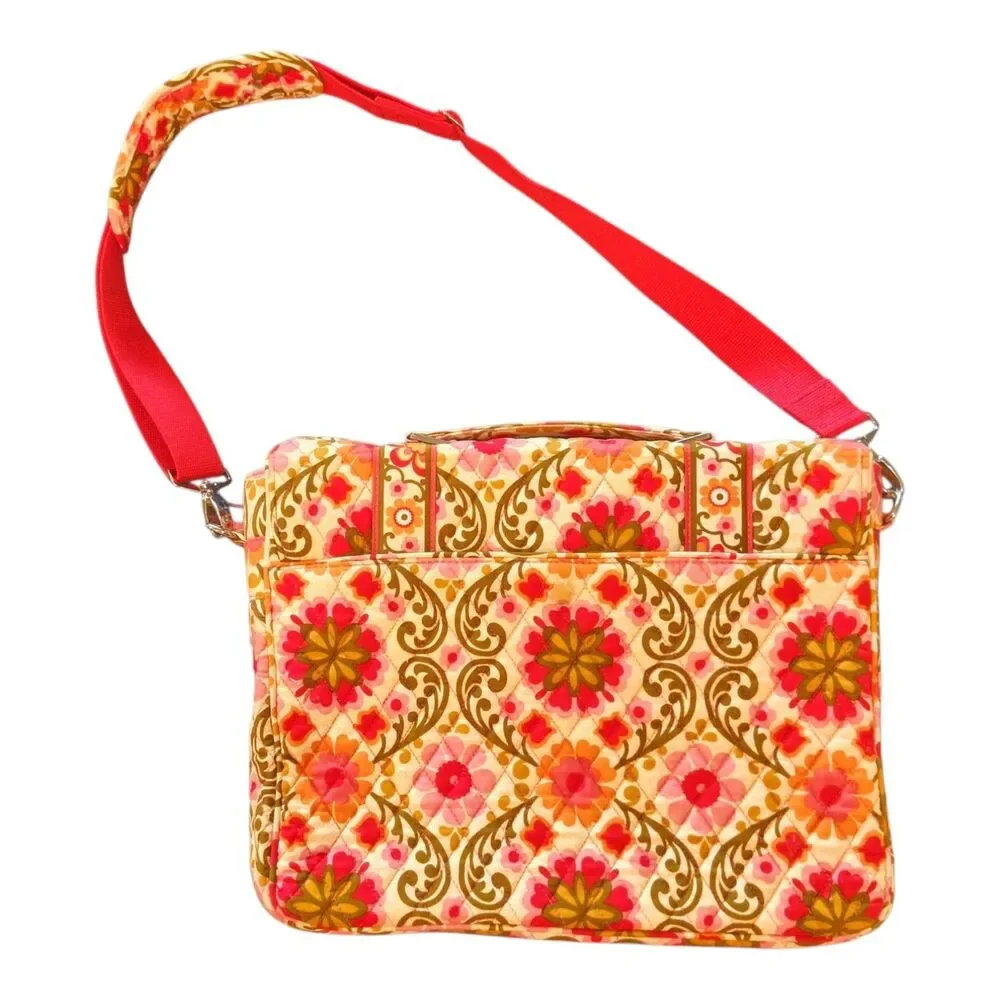 Vera Bradley Laptop Messenger Bag Clementine Shoulder Strap Tote